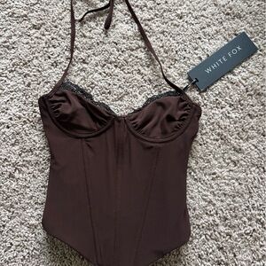 White Fox Boutique 99 Problems Chocolate Corset